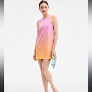 Macy’s On 34th Sequined Ombré Dress - Lavender/Orange - Size M